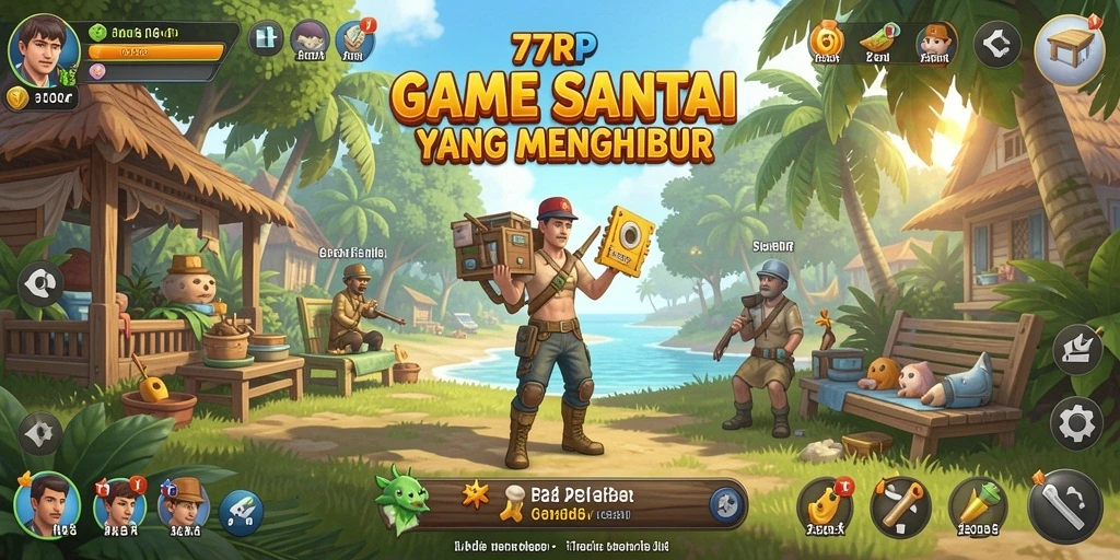 Tangkapan layar utama 77RP menampilkan gameplay santai yang mengasyikkan.