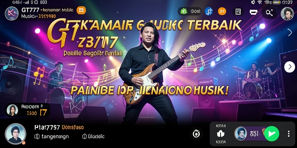 Gameplay GT777 dengan berbagai pilihan lagu musik interaktif.