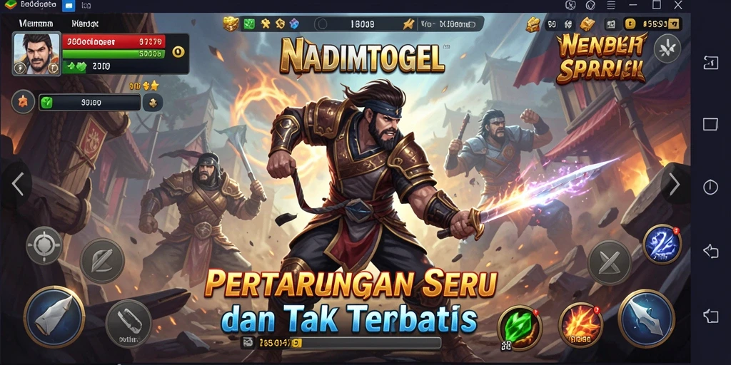 Tampilan gameplay NADIMTOGEL yang penuh aksi dan drama.