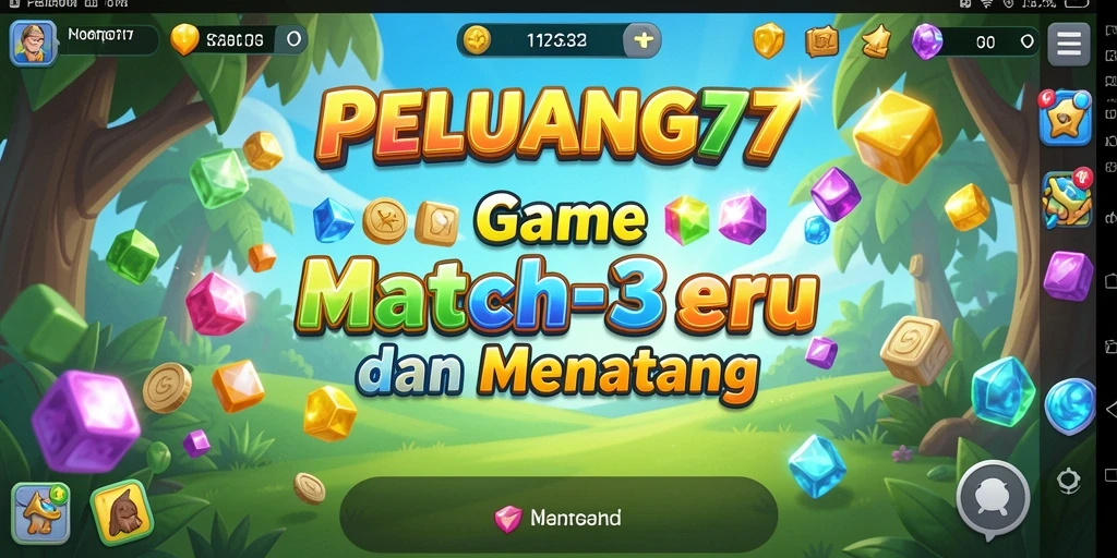Tangkapan layar gameplay PELUANG77 menampilkan serunya mencocokkan item.