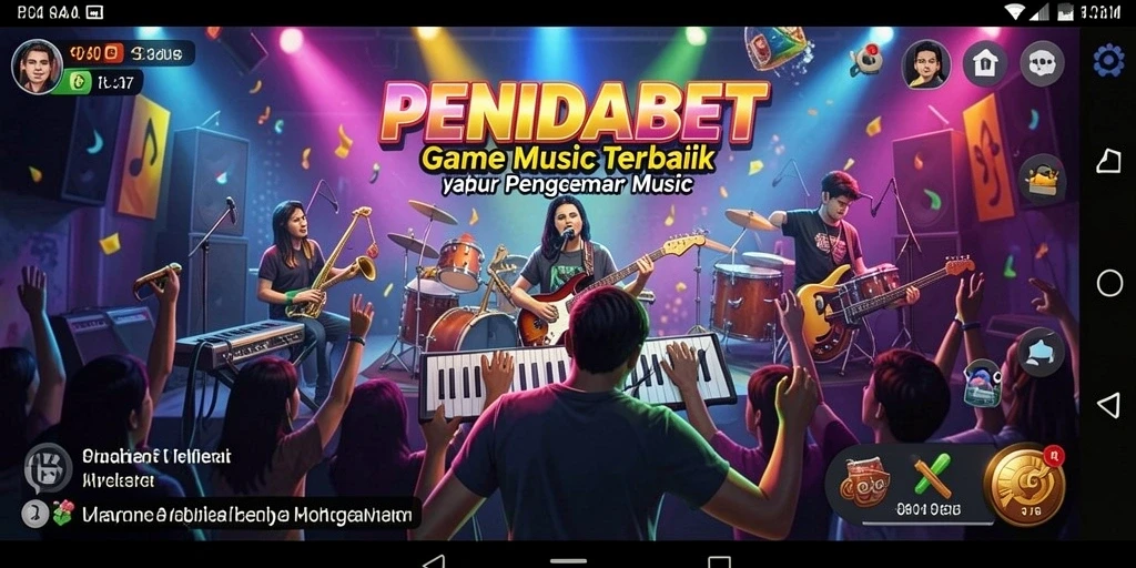 Screenshot menunjukkan pemain asyik menikmati pengalaman musik di PENIDABET.