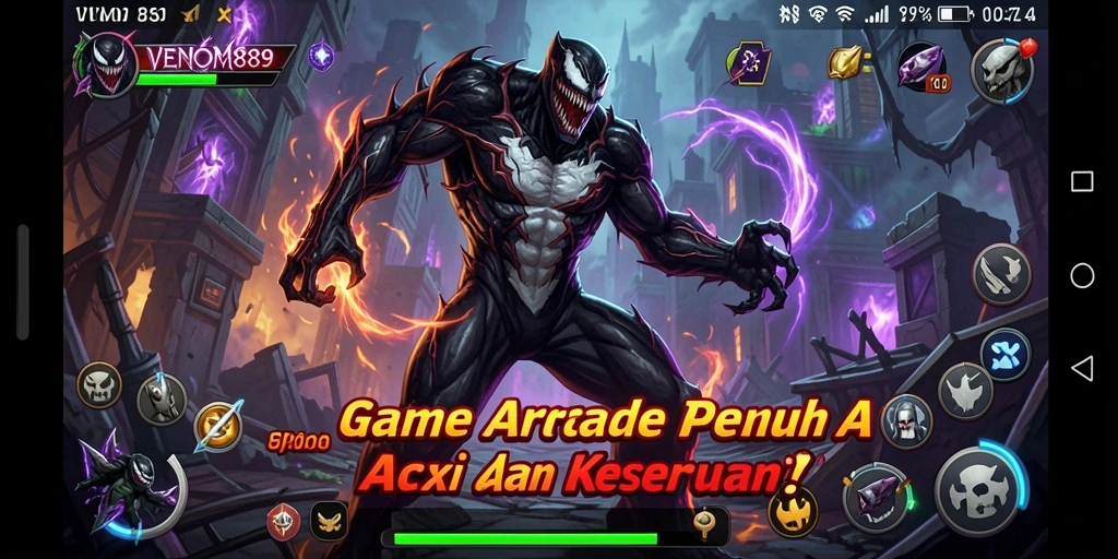 Screenshot menampilkan gameplay penuh aksi dari VENOM889.